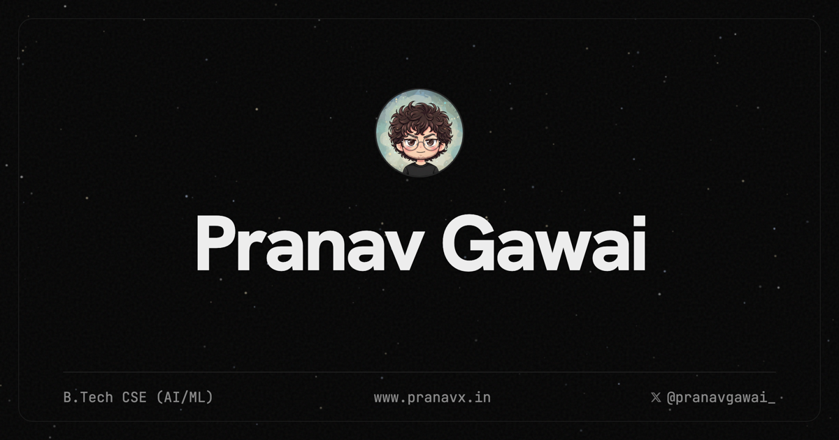 Pranav Gawai · Full Stack Engineer